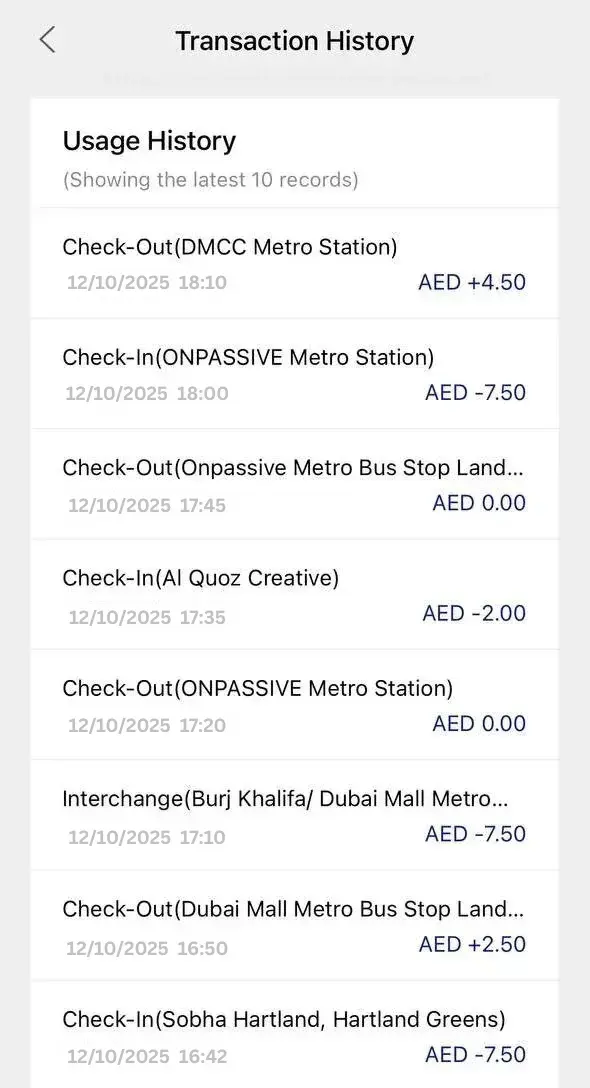Nol Transaction History