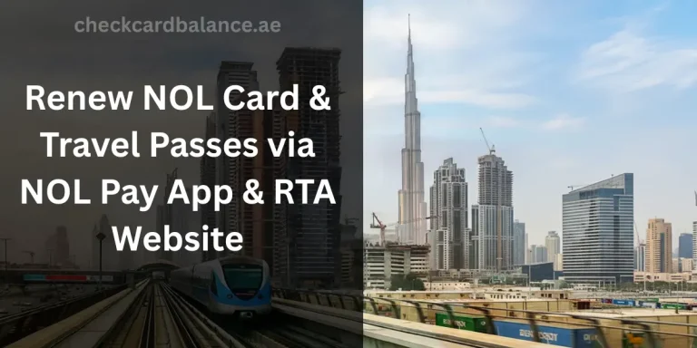 Renew NOL Card & Travel Passes via NOL Pay App & RTA Website